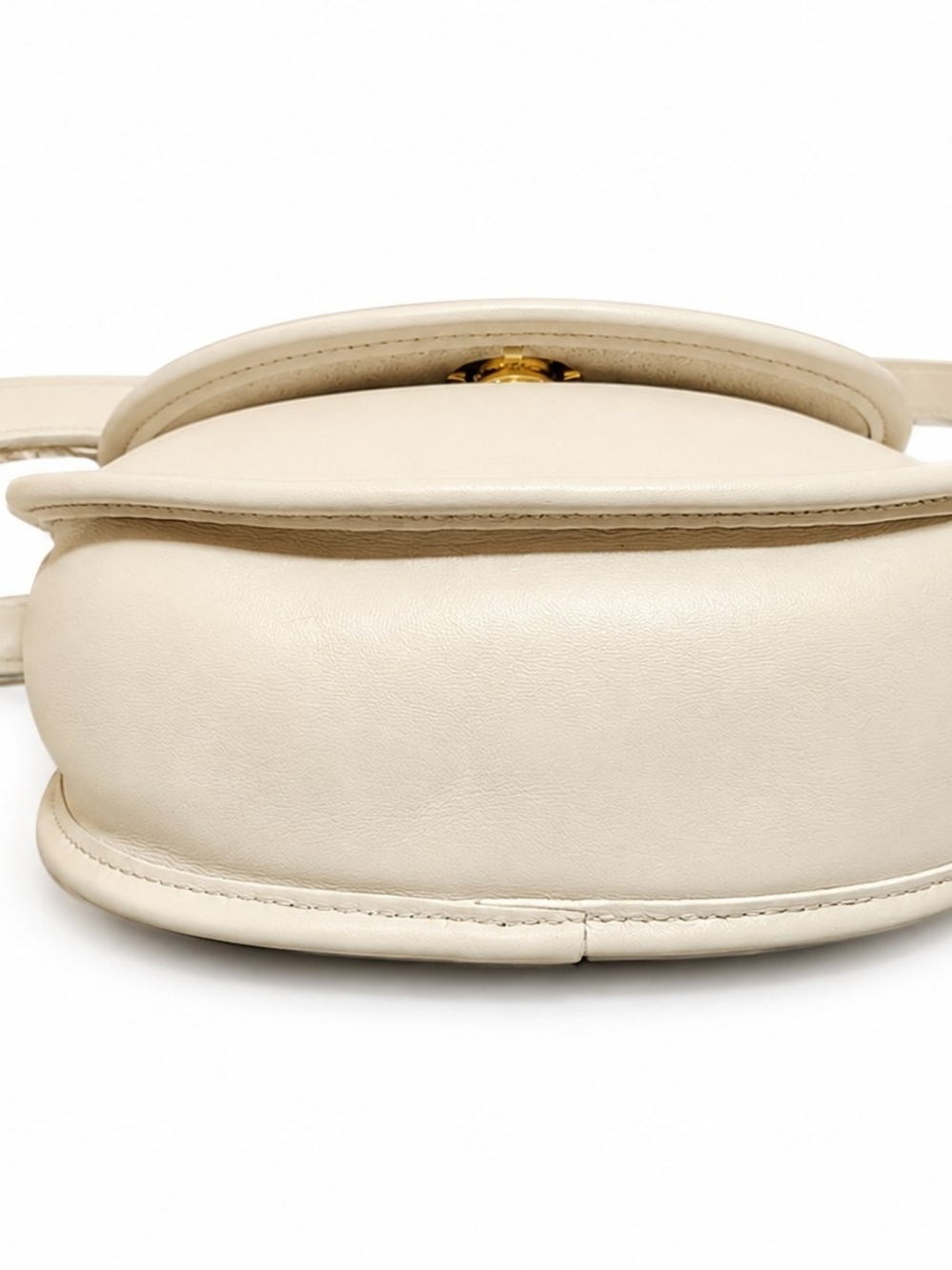 Vintage Coach Watson 9981 Bone Leather Turnlock Saddle Bag VERY NICE! - Picture 7 of 15